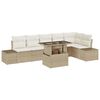 vidaXL Havesofa S&aelig;t 7 stk. Beige polyrattan