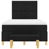 vidaXL Box spring seng med madras Sort 120 x 190 cm Stof