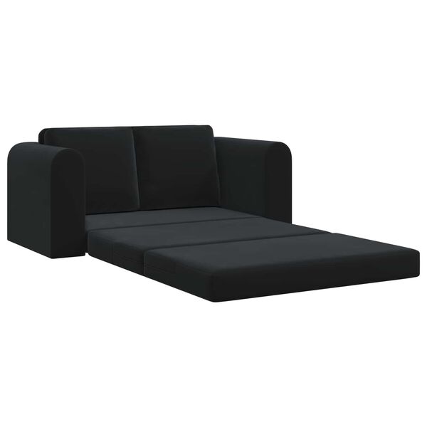 vidaXL Sovesofa 60cm Sort Fl&oslash;jl