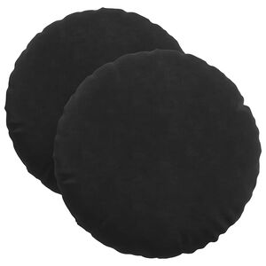 vidaXL S&aelig;depuder 2 pcs Sort &Oslash; 40 x 13 cm Fl&oslash;jl