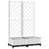 vidaXL plantekasse med espalier 80x40x121,5 cm PP hvid