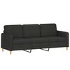 vidaXL 3-personers sofa med pyntepuder 180 cm stof sort