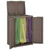 vidaXL affaldsspand med 2 l&aring;ger 65x45x88 cm PP brun