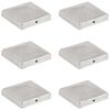 vidaXL pyramideformet stolpeh&aelig;tte 6 stk. 101x101 mm galvaniseret metal