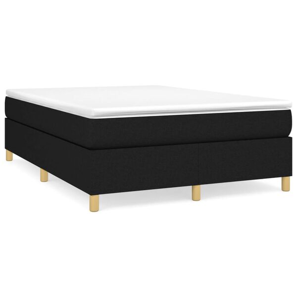 vidaXL Boxspring sengeramme 140x190 cm stof sort