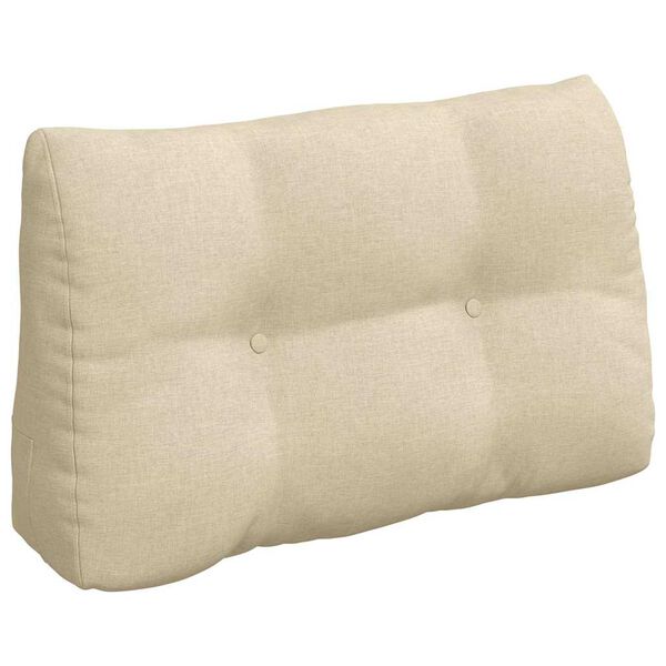 vidaXL Rygpude Creme 80 x 24 x 50 cm Stof