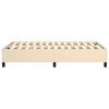 vidaXL Boxspring sengeramme Creme 120x200 cm Stof