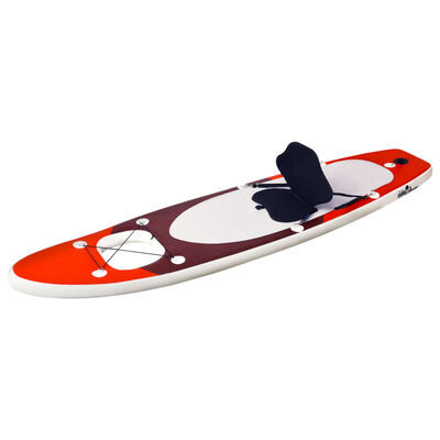 vidaXL oppusteligt paddleboardsæt 360x81x10 cm rød