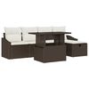 vidaXL Havesofa S&aelig;t 6 stk. Brun polyrattan
