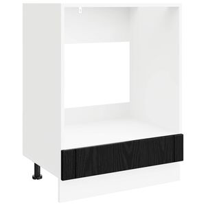 vidaXL Ovnskab LUCCA Sort eg 60 x 46 x 81,5 cm Konstrueret tr&aelig;