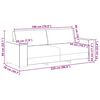 vidaXL 3-personers sofa sort 180 cm stof