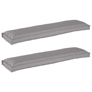 vidaXL Palle Pudes&aelig;t 2 stk. Oxford Stof Gr&aring; 150 x 40 x 8 cm