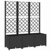 vidaXL haveplantekasse med espalier sort 120x40x136 cm PP