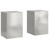 vidaXL Planteholder 2 pcs S&oslash;lv 24 x 24 x 35 cm Rustfrit st&aring;l