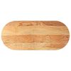 vidaXL bordplade 140x60x2 cm massivt egetr&aelig; oval lysebrun