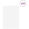 vidaXL Dekor Panels 12 pcs Hvid 21 x 30 x 0,27 cm Konstrueret træ