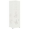 vidaXL Parasolfod med opbevaring Hvid 15,5 x 15,5 x 49 cm Metal