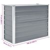vidaXL forh&oslash;jet plantekasse 100x40x77 cm galvaniseret st&aring;l gr&aring;