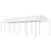 vidaXL pavillon med tag 13,38x2,28x2,69 m polyethylen hvid