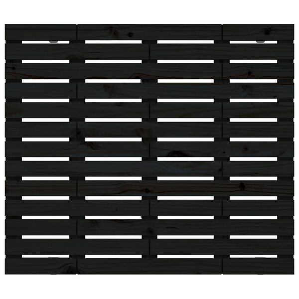 vidaXL sengegavl 146x3x91,5 cm massivt fyrretr&aelig; sort