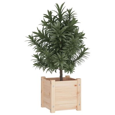 vidaXL plantekasse 31x31x31 cm massivt fyrretræ