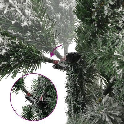vidaXL kunstigt juletræ med 300 LED'er og sne 240 cm hængslet