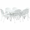 vidaXL Have Spisebordss&aelig;t 7 pcs Hvid Aluminium