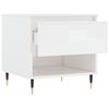 vidaXL sofabord 50x46x50 cm konstrueret tr&aelig; hvid h&oslash;jglans