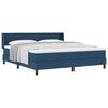 vidaXL Box spring seng med hovedg&aelig;rde Bl&aring; 200 x 180 cm Stof