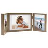 vidaXL folderamme til 3 billeder 28x18 cm + 2x(13x18 cm) lysebrun