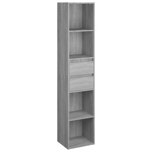 vidaXL bogreol 36x30x171 cm konstrueret tr&aelig; gr&aring; sonoma-eg