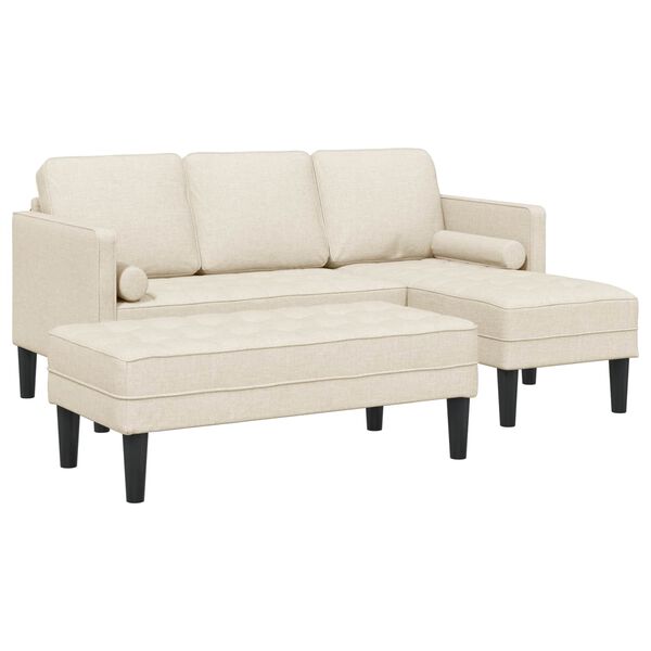 vidaXL Sofa S&aelig;t med pude 2 pcs Linned Polyester