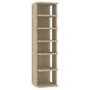 vidaXL skoskab 27,5x27x102 cm konstrueret tr&aelig; sonoma-eg