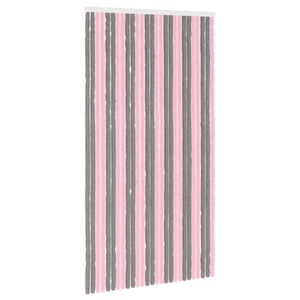 vidaXL Insektgardin i chenille S&oslash;lvgr&aring; og lyser&oslash;d 118 x 220 cm 100% PP