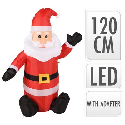 Ambiance oppustelig LED-julemand 120 cm