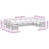 vidaXL Sofas&aelig;t med pude 10 pcs Naturlig og Beige Massivt Akacietr&aelig;