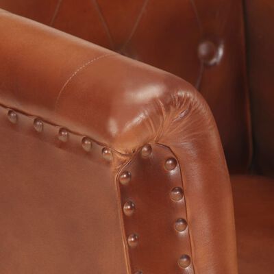 vidaXL lænestol ægte læder brun