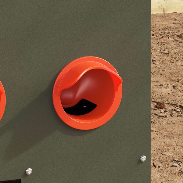 vidaXL Hønsefoder Oliven grøn 60,5 x 29 x 51 cm Koldvalset Stål