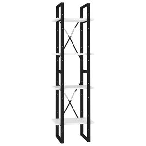 vidaXL bogreol med 4 hylder 40x30x140 cm konstrueret tr&aelig; hvid
