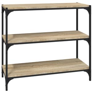 vidaXL bogreol 80x33x70,5 cm konstrueret tr&aelig; og st&aring;l sonoma-eg