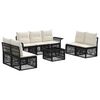 vidaXL Havesofa S&aelig;t 8 stk. Sort polyrattan