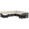 vidaXL Havesofa S&aelig;t 11 stk. 11-personers Sort polyrattan