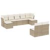 vidaXL sofas&aelig;t til haven 9 dele med hynder polyrattan beige