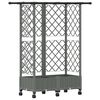 vidaXL H&aelig;vet Bed med Trellis og Tag Lysegr&aring; 124 x 40 x 127 cm PP
