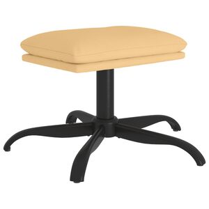 vidaXL fodskammel 60x60x36 cm mikrofiberstof cremefarvet