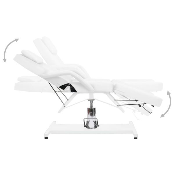 vidaXL massagebord 180x62x(87-112) cm hvid