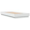 vidaXL sengeramme med LED-lys 90x190 cm hvid