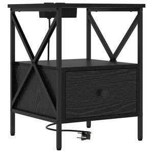 vidaXL Natskab Sort eg 41,5 x 40,5 x 55 cm Konstrueret tr&aelig;