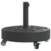 vidaXL parasolfod med hjul til &Oslash;38/48 mm st&aelig;nger 27 kg rund