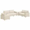 vidaXL Sofa S&aelig;t 3 stk. Beige Linned-blandet stof